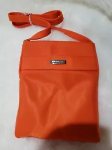 Evan Picone orange Umhängetasche Schultertasche im Segeltuchstil - Bild 1 von 5