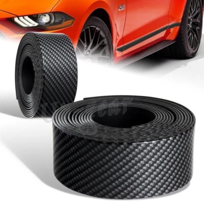 Universal Carbon Style Body Protector Door Sill Bar Scuff Plate 1.5m X 40mm JDM - Image 1 of 4