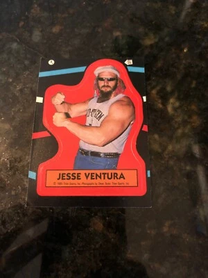 1985 Topps WWF Jesse Ventura Tips Sticker - Image 1 of 2