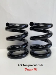 Lowrider Hydraulics 4,5 toneladas muelle helicoidal precortado, corte a máquina, 1 borde plano, Chevy - Imagen 1 de 5