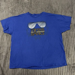 WWE Sasha Banks T-Shirt Mens 3XL Royal Blue Legit Boss Graphic Wrestling - Picture 1 of 6