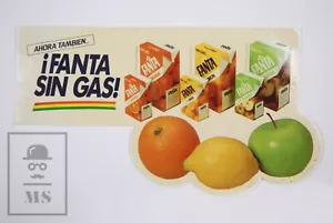 Large Advertising Sticker - Fanta Apple / Lemon / Orange - The Coca-Cola Company - Foto 1 di 2