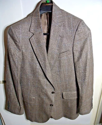 Men's Strathmore Brown Checkered Suit Jacket, Sz 44 - Image 1 of 4