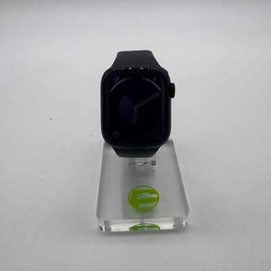 Bracelet sport Apple Watch Series 9 41 mm ARGENT aluminium noir débloqué - Photo 1 sur 5