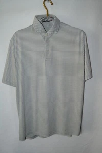 RLX Ralph Lauren Men's Polo SS Shirt Gray Stripe Large - Picture 1 of 6