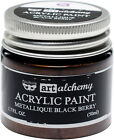 Finnabair Art Alchemy Acrylic Paint 1.7 Fluid Ounces Metallique Black Berry