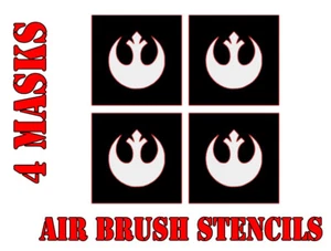 Star Wars X-Wing Miniatures Game Rebel Symbol Airbrush Paint Masks x4 - Picture 1 of 1