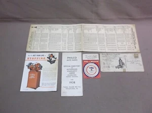 5 VINTAGE AUTOMOTIVE GARAGE FLYING A LEMPCO GUARANTEED PARTS 1938 PHILCO EVRAY - Picture 1 of 12