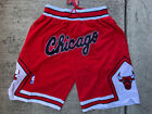 Chicago Bulls Mitchell & Ness Men's Red/Black/Pinstripe/White Throwback Shorts