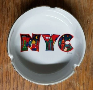Vintage New York City NYC Skyline Ceramic Ashtray - Picture 1 of 2