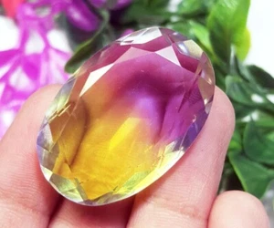 Loose Gemstones Transparent Brazilian Doublet Alexandrite 53.50 Ct Certified - Picture 1 of 8