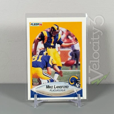 1990 Fleer NFL Card: MIKE LANSFORD #41 | Los Angeles Rams Placekicker - Image 1 of 2