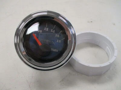 CHAMPION VOLT METER GAUGE SILVER BEZEL 111062-A MARINE BOAT Foto 1 de 4