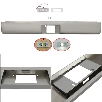 FOR 72-93 DODGE D100/150/250 PICKUP Steel Rollpan W/Plate box Center & LED Light - Image 1 of 4