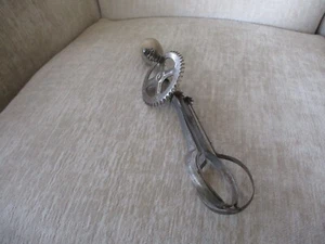 Vintage A & J Egg Beater or Hand Mixer Wood Handle Rustic Farmhouse Decor - Picture 1 of 11