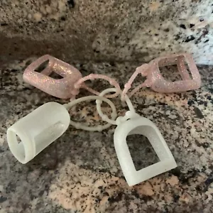 Bath And Body Works Hand Sanitation Holder 2 Sparkly Pink And 2 White 1 Orange - Picture 1 of 5
