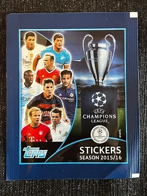 POCHETTE TOPPS STICKERS CHAMPIONS LEAGUE 2015/2016 MESSI RONALDO NO PANINI