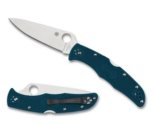 Spyderco Knives Endura 4 Lockback Blue K390 Microclean Carbon Steel C10FPK390 - Picture 1 of 4
