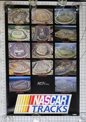 Poster 1993 NASCAR 14 Tracks BRISTOL  Daytona TALLADEGA rare original vintage - Image 1 of 4