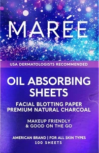 MAREE Öl Löschblätter für Gesicht 100 Blatt - maximale Absorption Glanz Kontrolle - Bild 1 von 3