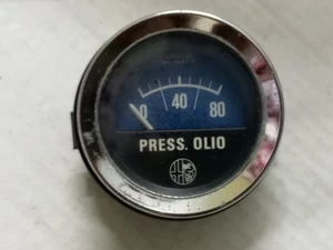 ALFA ROMEO STRUMENTO PRESSIONE OLIO CRUSCOTTO MANOMETRO VEGLIA BORLETTI - Picture 1 of 4