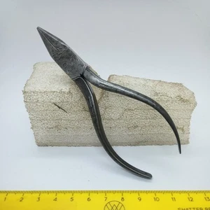 Antike französische Huggniot Tissot Box Gelenk Nadel Spitzzange 125 mm 5" Uhr - Bild 1 von 15