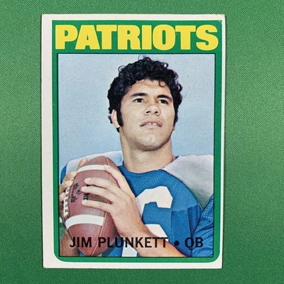1972 Topps Football #65 Jim Plunkett RC Rookie New England Patriots Vintage VTG - Image 1 of 4