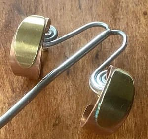 Orecchini vintage in rame con potenziamento in ottone - Foto 1 di 11