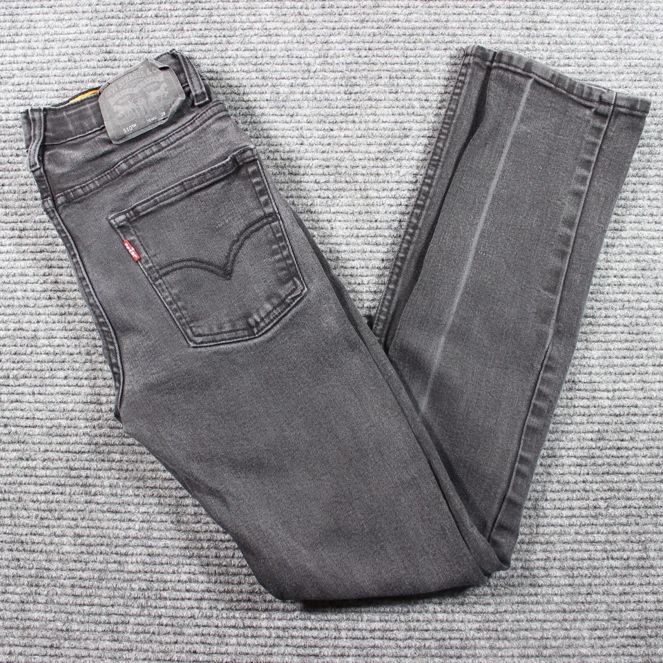 Levi’s Jeans Niños 16 28x30 Gris 510 Ajustado Elastizado Cintura Ajustable Foto 1 de 4