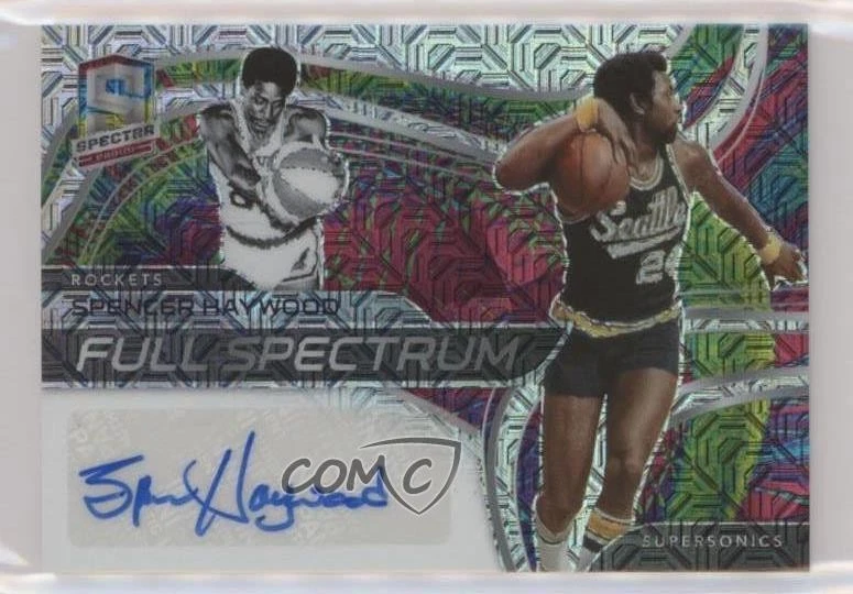 2020-21 Spectra Full Spectrum Signatures Meta Prizm /25 Spencer Haywood Auto HOF - Image 1 of 2