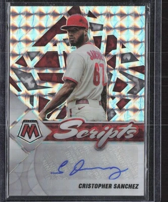 2022 Cristopher Sanchez Mosaic Prizm Silver Script Auto RC Rookie Phillies - Image 1 of 2