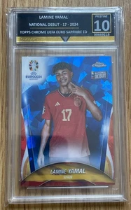 Topps Chrome Sapphire Lamine Yamal Spain Image Variation RC Rookie Graded 10 - Bild 1 von 2