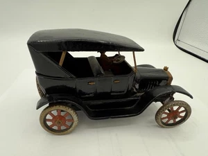 ANTIKES DEUTSCHES BING 1921 FORD MODELL T TOURER SPIELZEUGAUTO - BLECH WND-UP FAHRER - Bild 1 von 24