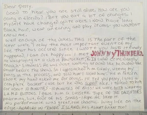 The Daughters Simon Ritt signierte Korrespondenz Boston Punk Rock  - Bild 1 von 3