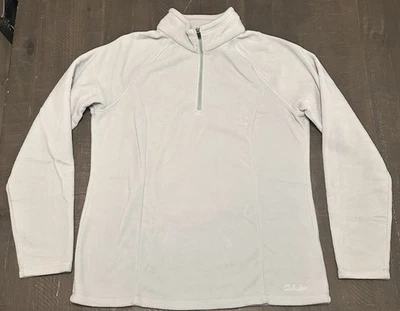 Cabela's Fleece Quarter 1/4 Zip Grey Sweater Women's - Size L - Image 1 of 4