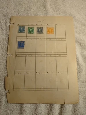 Lote vintage de estampillas de Venezuela en página de álbum Foto 1 de 4
