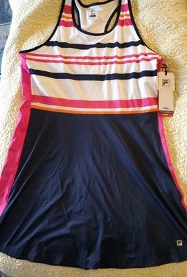FILA Tennis Dress Women’s XL XLarge Performa Energy UV White Blue Awning New NWT - Image 1 of 4