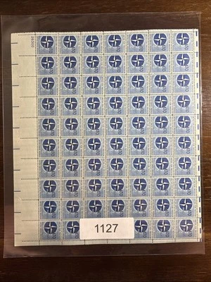 1127 US Mint Sheet, 4 Cent NATO 10th Anniversary, Mint NH - Image 1 of 3