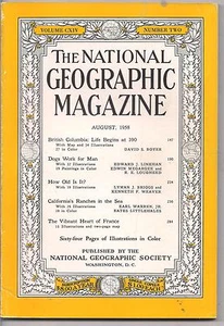 national geographic-AUG 1958-BRITISH COLUMBIA:LIFE BEGINS AT 100. - Bild 1 von 2
