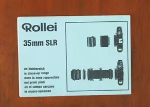 INSTRUCCIONES DE PRIMER PLANO ROLLEI 35MM SLR/21709 - Imagen 1 de 1