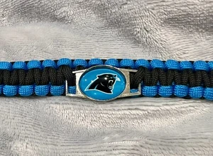 Pulsera de supervivencia Carolina Panthers Paracord cierre resistente de 9 pulgadas - Imagen 1 de 3