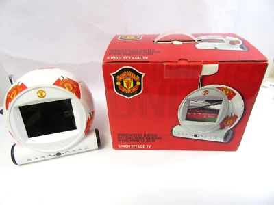 Manchester United 5" TFT LCD TV Official Merchandise Football Shaped TV - Image 1 of 4