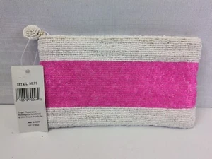 Sonia Kashuk Perlen Reißverschluss Beutel Make-up Tasche 4" x 7" - Bild 1 von 2