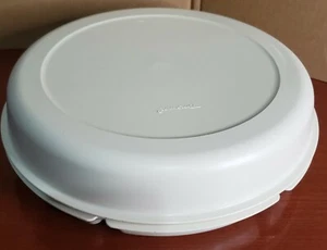 Vintage Tupperware 1665-4 geteiltes Serviertablett mit Deckel weiß - Bild 1 von 5