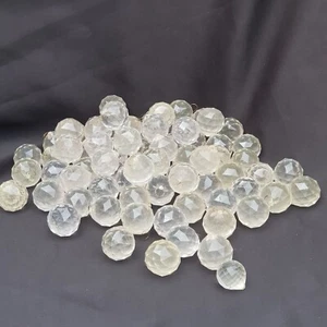 Beads 3cm Faceted Clear Bulk Plastic Jewellery Craft 1850grams Large 70+ - Picture 1 of 13