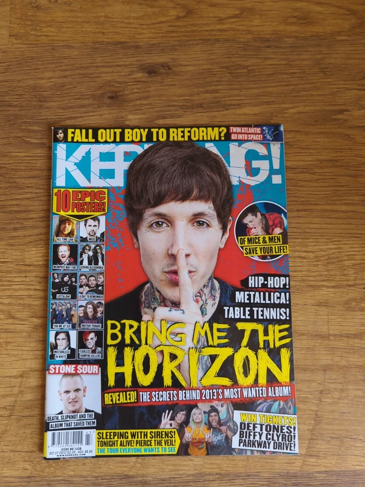 Kerrang! 1438 Bring Me The Horizon, Of Mice And Men, Stone Sour, Metallica - Image 1 of 1