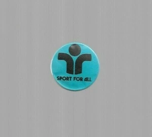 Sport For All - 1980s - Blue - Button Badge 30mm dia. - UK FREEPOST - Picture 1 of 1