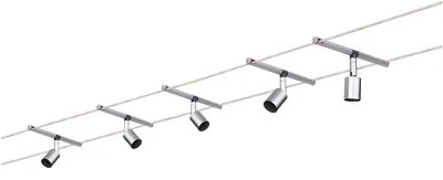 Paulmann Seilsystem Salt Chrom mit 5 Spots max 10W GU5 Seilsystem Wire System - Bild 1 von 4