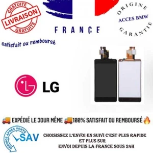 Ecran LCD & Vitre tactile Noir Assemblés Sans Châssis Pour LG OPTIMUS G E975 - Foto 1 di 1