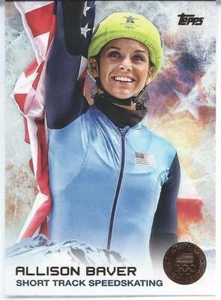 2014 Topps US Olympic BRONZE MEDAL ALLISON BAVER Short Track Speed Skating - Picture 1 of 1